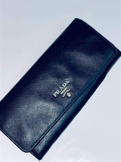 prada studded wallet|authentic prada wallet sale.